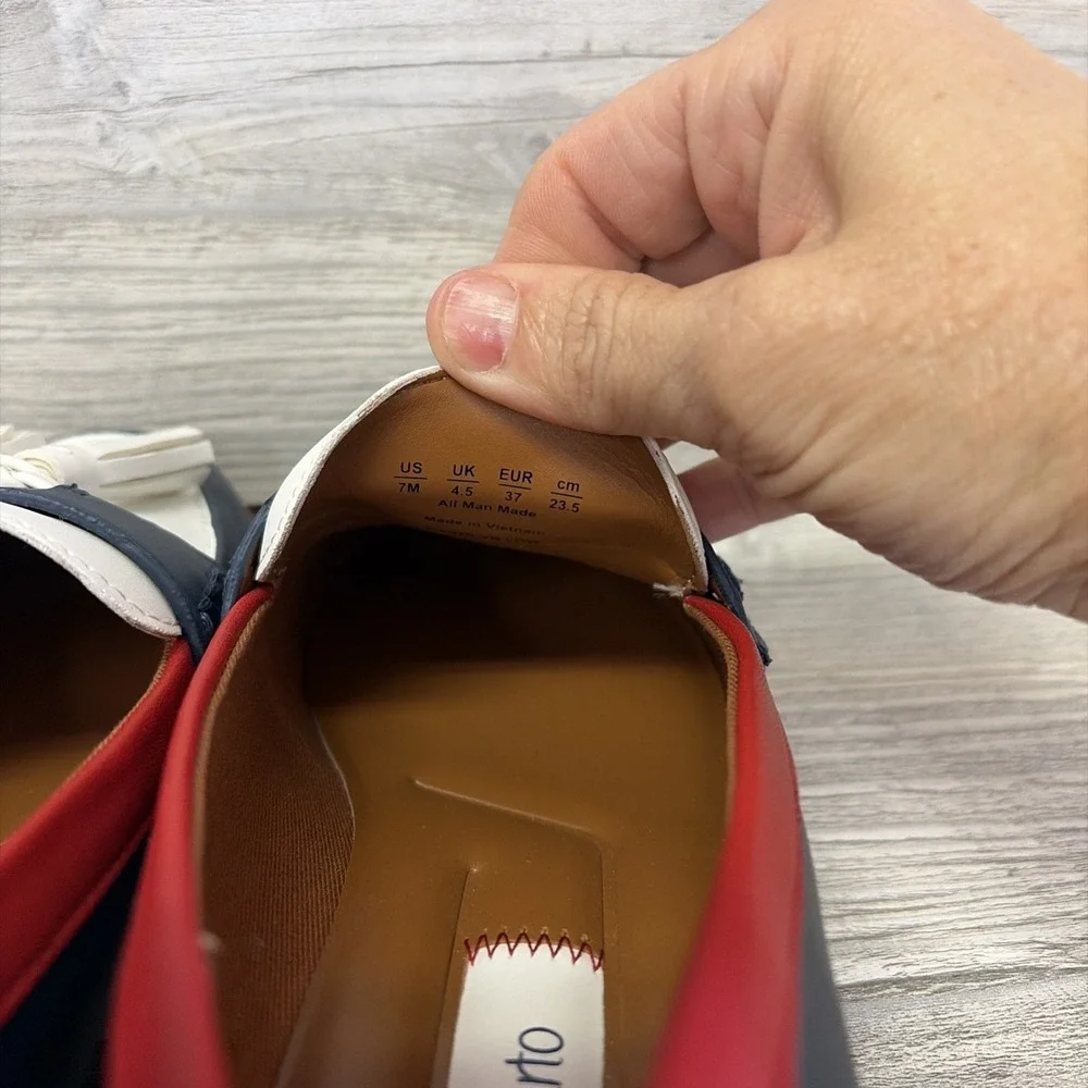 Franco Sarto Carolyn Low Profile Tassel Loafers 7 (c3) - Picture 6 of 8